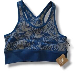 Astro Remiges Women’s High Impact Racerback Sports Bra – Asteroid Blue, Medium